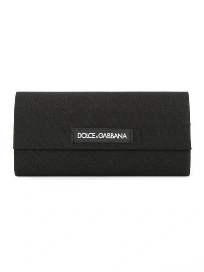 Shop Dolce & Gabbana Printed Oval Frame Sunglasses In Grey