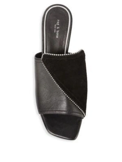 Shop Rag & Bone Myla Leather & Suede Mules In Black