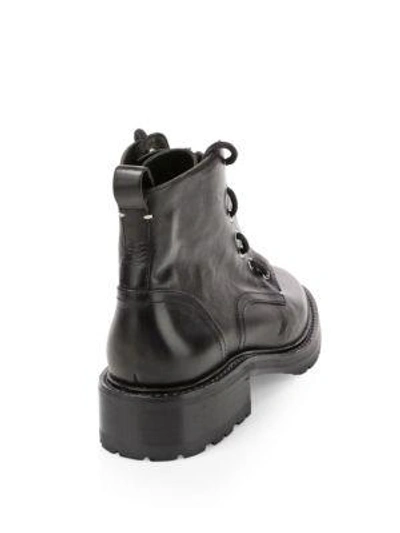 Shop Rag & Bone Cannon Zip-up Leather Combat Boots In Black