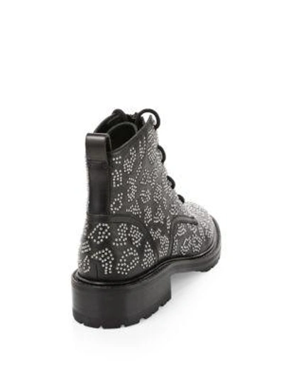 Shop Rag & Bone Cannon Zip-up Embellished Leather Combat Boots In Black