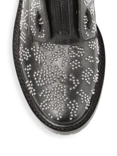 Shop Rag & Bone Cannon Zip-up Embellished Leather Combat Boots In Black