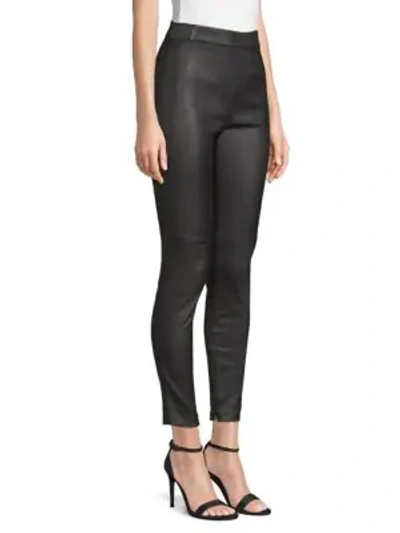 Shop Elie Tahari Roxanna Nappa Leather Leggings In Black