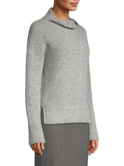Shop Piazza Sempione Turtleneck Wool Sweater In Grey