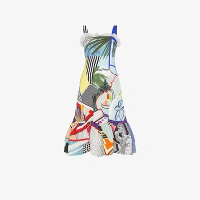 Shop Mary Katrantzou Kara Pop Art Sleeveless Dress In Multicolour