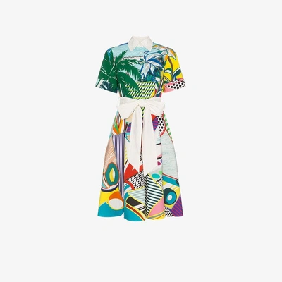 Shop Mary Katrantzou Cecilia Pop Art Print Cotton Shirt Dress In Multicolour