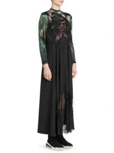 Shop Stella Mccartney Rya Silk Jacquard Maxi Dress In Black