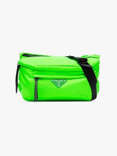 Prada Fluorescent Nylon Belt Bag - Green | ModeSens