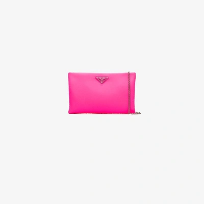 Shop Prada Klassische Clutch In Pink&purple