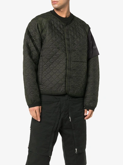 Shop Nemen Guard Liner Pu Multiprene Long Sleeve Jacket In Green