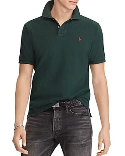Shop Polo Ralph Lauren Polo Mesh Custom Slim Fit Polo Shirt In Green