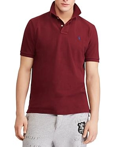 Shop Polo Ralph Lauren Polo Mesh Custom Slim Fit Polo Shirt In Red