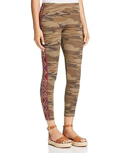 Shop Johnny Was Marjan Embroidered Camo Leggings In Molly Camo