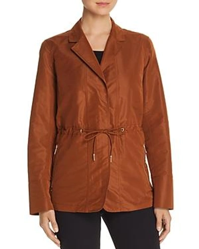 Shop Lafayette 148 Porsha Drawstring Jacket In Vicuna