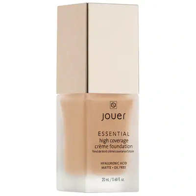 Shop Jouer Cosmetics Essential High Coverage Crème Foundation Latte 0.68 oz/ 20 ml