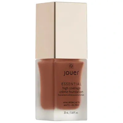 Shop Jouer Cosmetics Essential High Coverage Crème Foundation Carob 0.68 oz/ 20 ml