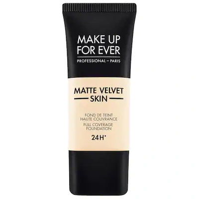 Shop Make Up For Ever Matte Velvet Skin Full Coverage Foundation Y205 Alabaster 1.01 oz/ 30 ml