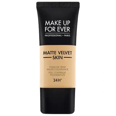 Shop Make Up For Ever Matte Velvet Skin Full Coverage Foundation Y245 Soft Sand 1.01 oz/ 30 ml