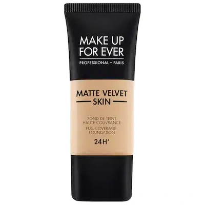 Shop Make Up For Ever Matte Velvet Skin Full Coverage Foundation Y305 Soft Beige 1.01 oz/ 30 ml