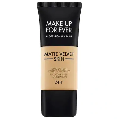 Shop Make Up For Ever Matte Velvet Skin Full Coverage Foundation Y345 Natural Beige 1.01 oz/ 30 ml