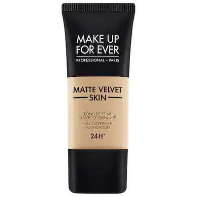 Shop Make Up For Ever Matte Velvet Skin Full Coverage Foundation Y355 Neutral Beige 1.01 oz/ 30 ml