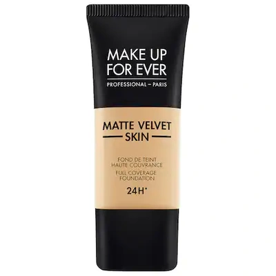 Shop Make Up For Ever Matte Velvet Skin Full Coverage Foundation Y363 Warm Beige 1.01 oz/ 30 ml