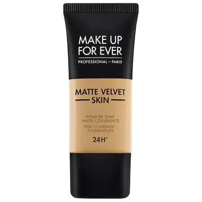 Shop Make Up For Ever Matte Velvet Skin Full Coverage Foundation Y405 Golden Honey 1.01 oz/ 30 ml