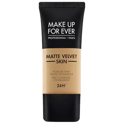 Shop Make Up For Ever Matte Velvet Skin Full Coverage Foundation Y425 Honey 1.01 oz/ 30 ml