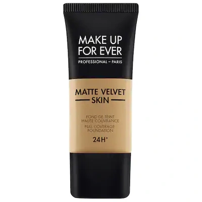 Shop Make Up For Ever Matte Velvet Skin Full Coverage Foundation Y445 Amber 1.01 oz/ 30 ml