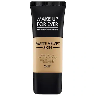 Shop Make Up For Ever Matte Velvet Skin Full Coverage Foundation Y415 Almond 1.01 oz/ 30 ml