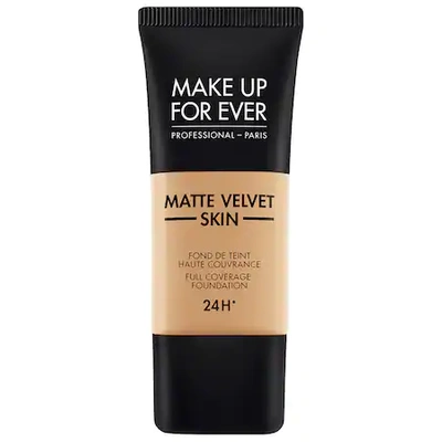 Shop Make Up For Ever Matte Velvet Skin Full Coverage Foundation Y375 Golden Sand 1.01 oz/ 30 ml