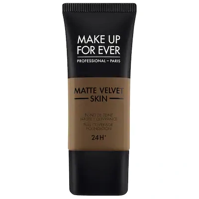 Shop Make Up For Ever Matte Velvet Skin Full Coverage Foundation R540 Dark Brown 1.01 oz/ 30 ml