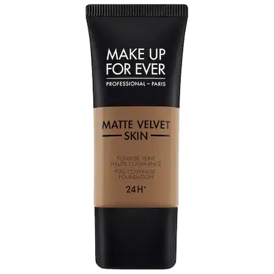 Shop Make Up For Ever Matte Velvet Skin Full Coverage Foundation Y533 Warm Mocha 1.01 oz/ 30 ml