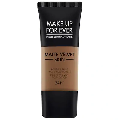 Shop Make Up For Ever Matte Velvet Skin Full Coverage Foundation Y535 Chestnut 1.01 oz/ 30 ml