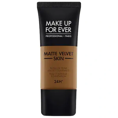 Shop Make Up For Ever Matte Velvet Skin Full Coverage Foundation R530 Brown 1.01 oz/ 30 ml