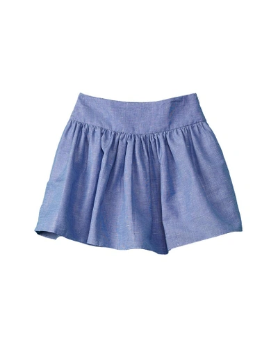 Shop Milly Minis Chambray Linen In Blue