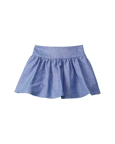 Shop Milly Minis Chambray Linen In Blue