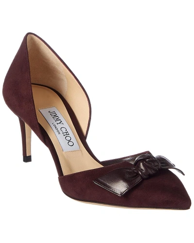 Shop Jimmy Choo Twinkle 65 Suede Pump In Red