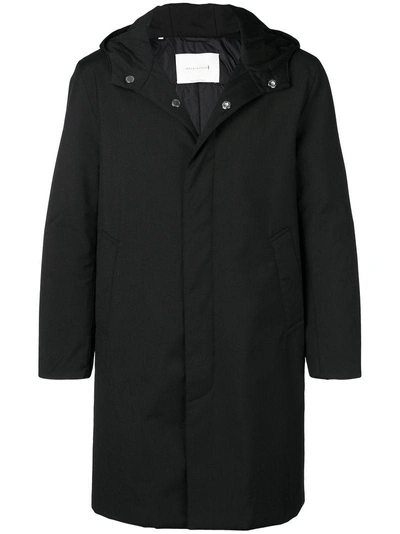 Shop Mackintosh Hooded Down Raincoat In Black