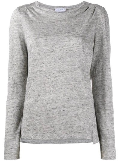 Shop Frame Denim Long Sleeved T-shirt - Grey