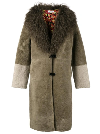 Shop Saks Potts Shearling Collared Coat