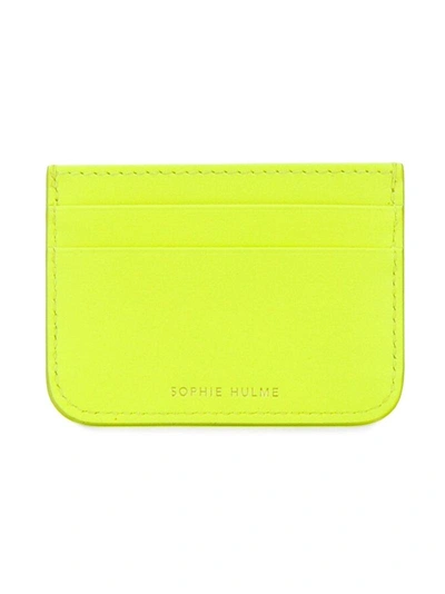 Shop Sophie Hulme 'rosebery' Cardholder - Yellow & Orange