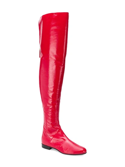 Shop Alberta Ferretti Over The Knee Boot - Red