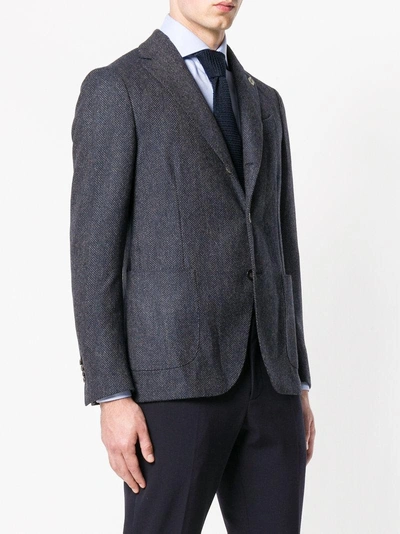 Shop Lardini Tailored Blazer Jacket - Grey