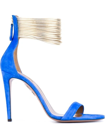 Shop Aquazzura 'spin Me Around' Sandals - Blue