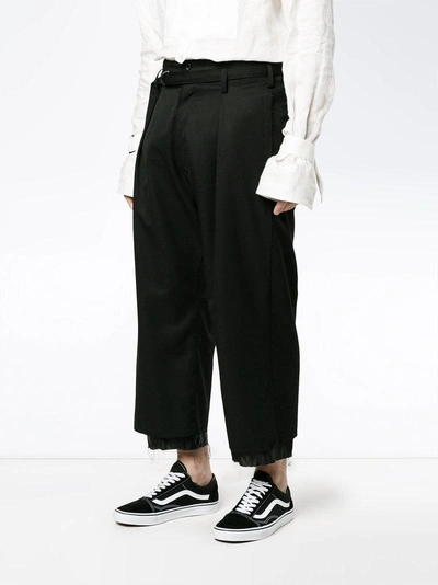 Shop Sulvam High Waisted Cropped Trousers