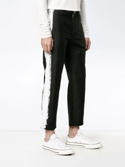 Shop Miharayasuhiro Paint Stripe Trousers