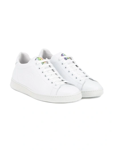 Shop Joshua Sanders 'rainbow Smile' Sneakers - White