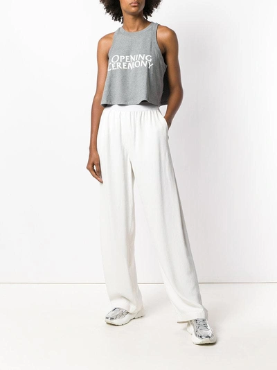 Shop Opening Ceremony Cropped Tank Top - Grey