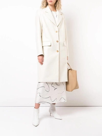 Shop The Row Classic Collared Coat In Neutrals