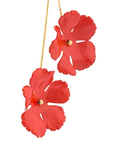 Shop Jennifer Behr Floral Design Long Earrings - Red